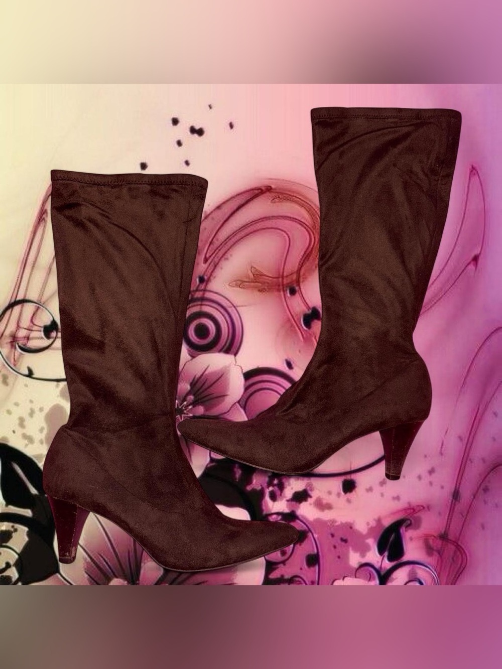 vtg 90s kitten heel sock calf boots - talbots, RUNS SMALL, fits sz 7